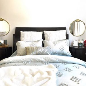 LEDA BED SET (NIGHTSTANDS, BED FRAME, DRESSER) MATTRESS NOT INCLUDED!!